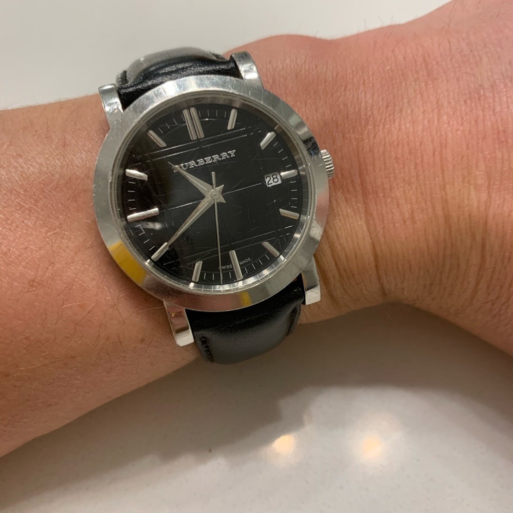 Heritage Black Dial Leather Strap